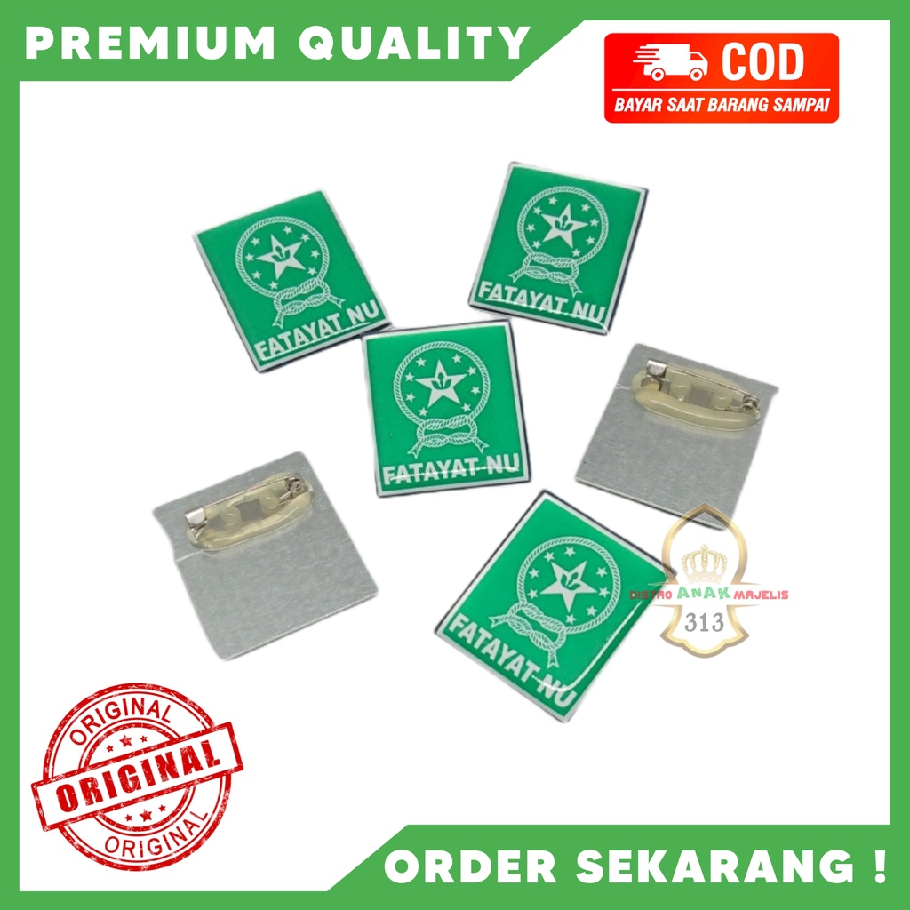 Lencana Fatayat NU / Pin Fatayat NU Resin / Bros Fatayat NU Resin / Pin Terompah Fatayat NU