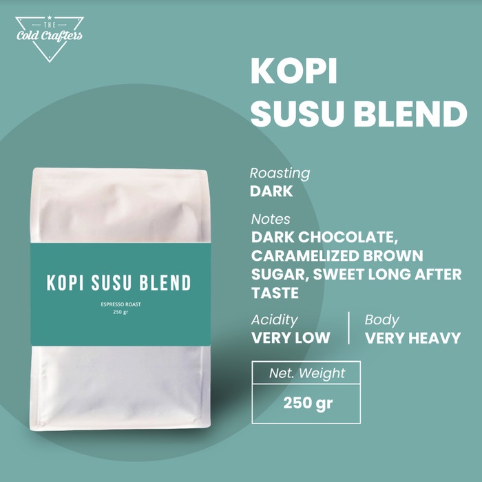 

Kopi-Biji- Kopi Susu Blend Arabica 20% Robusta 80% Roasted Coffee Beans Biji - Biji Kopi, 250 Gram