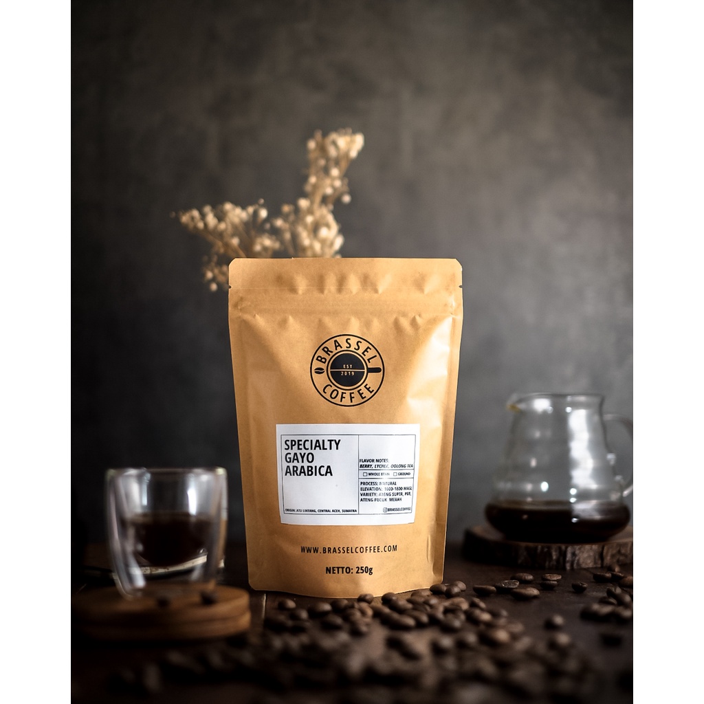 

BRASSEL COFFEE Kopi Speciality Gayo Arabica 250 gram