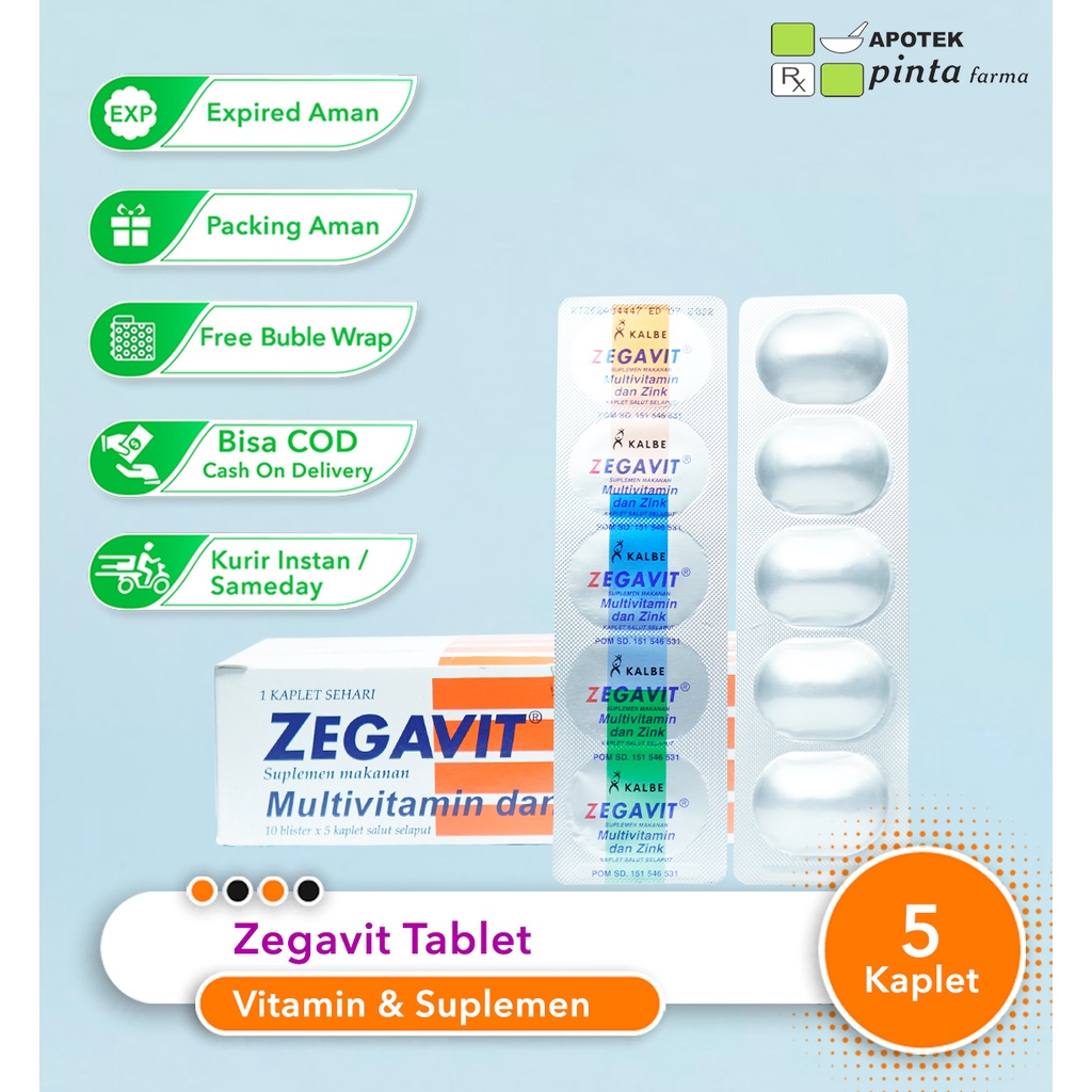 ZEGAVIT STRIP 5 KAPLET MULTIVITAMIN + ZINC