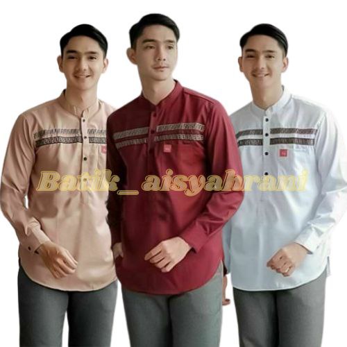 Baju Koko Kurta FF Baju Koko Pria lengan pendek Koko Kurta FF Baju koko Terbaru