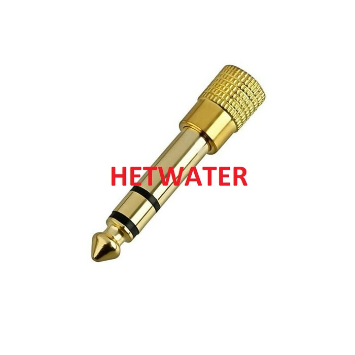 Jack Earphone 3.5mm Female to Mic Akai 6.5mm Gold