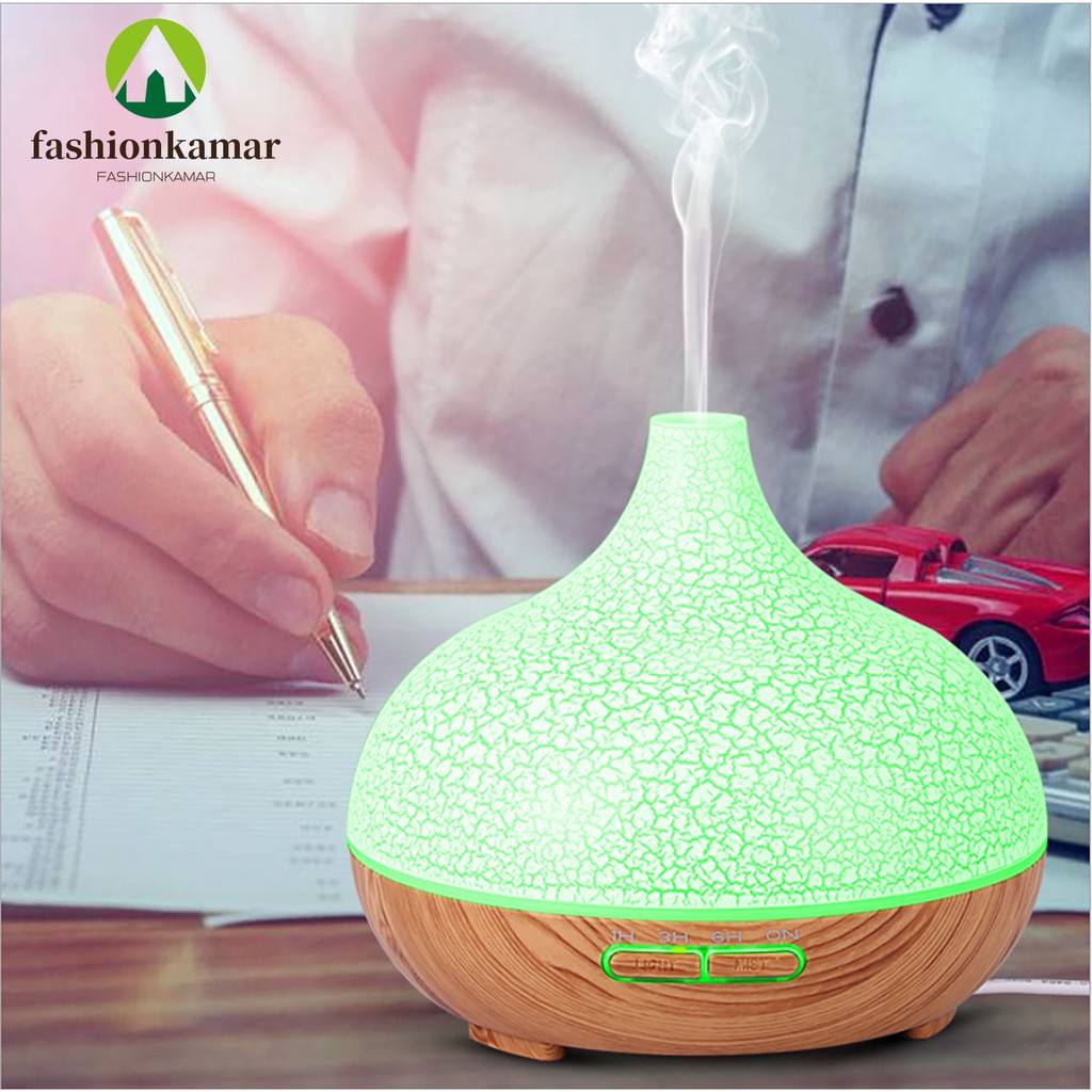 Humidifier Air 400ML Aromaterapi Difuser Model Pecah Dengan Remote (TIDAK FREE OIL)-5