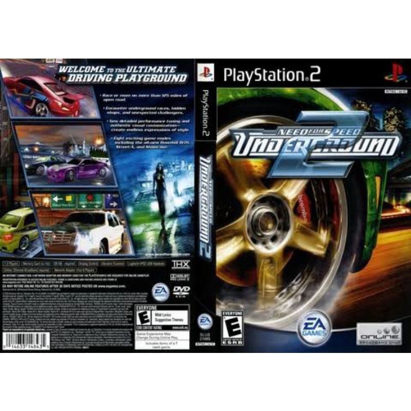 Kaset PS 2 NEED FOR SPEED UNDERGROUND 2