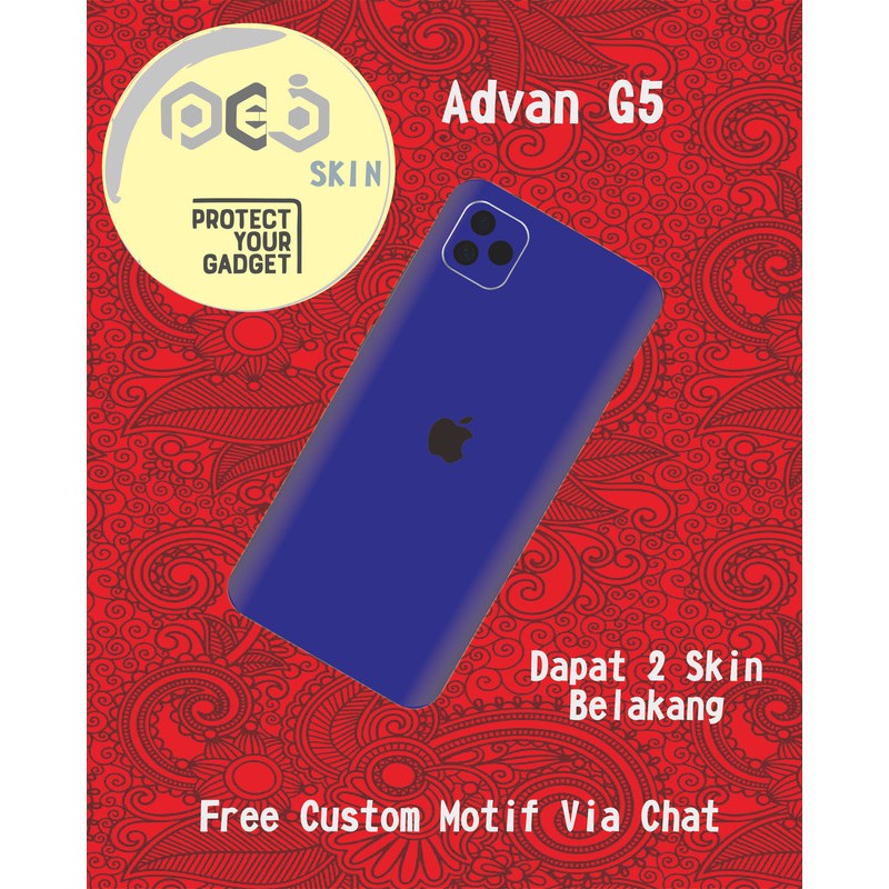 Garskin HP Advan G5 Motif Iphone Blue - Free Custom Motif Via chat