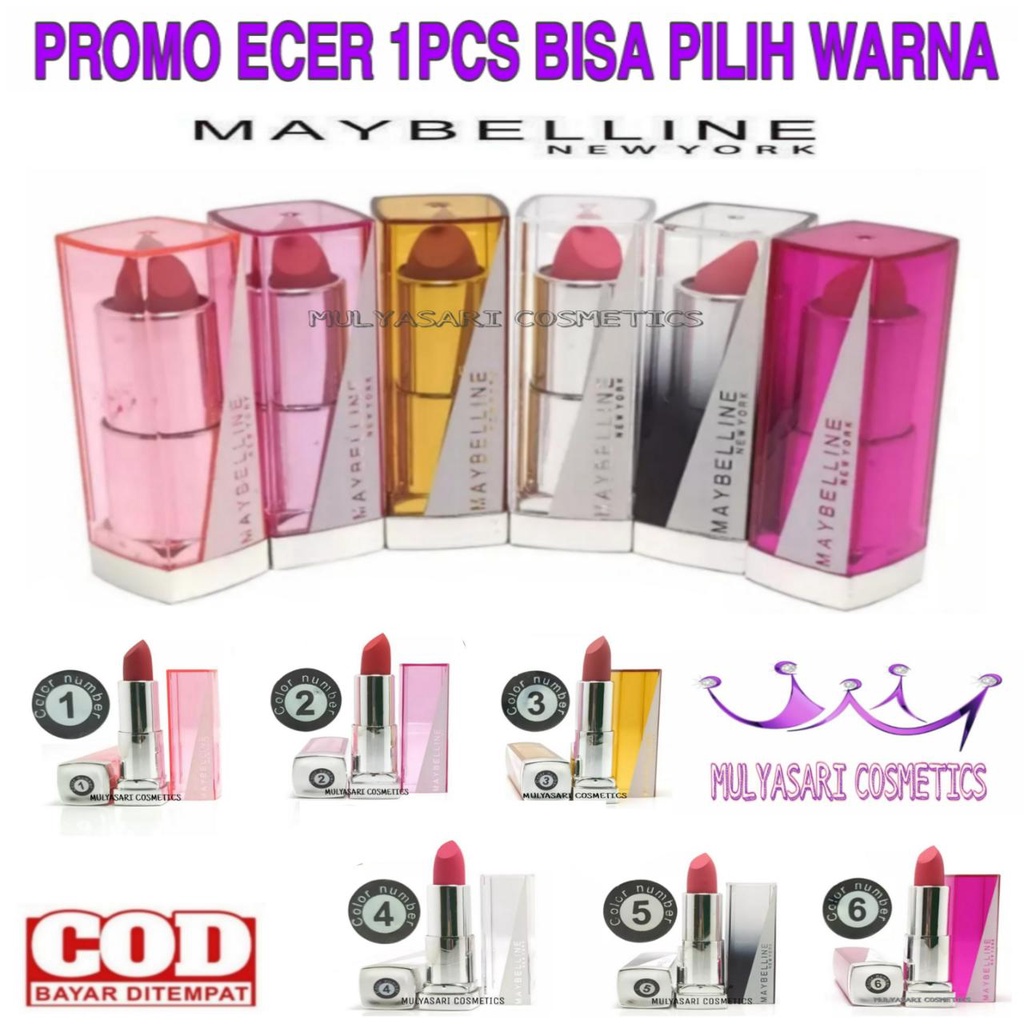 [PROMO ECER 1PCS/PER BATANG BISA PILIH WARNA] Lipstick Maybelline Putar SuperStay - lipstik Maybelli