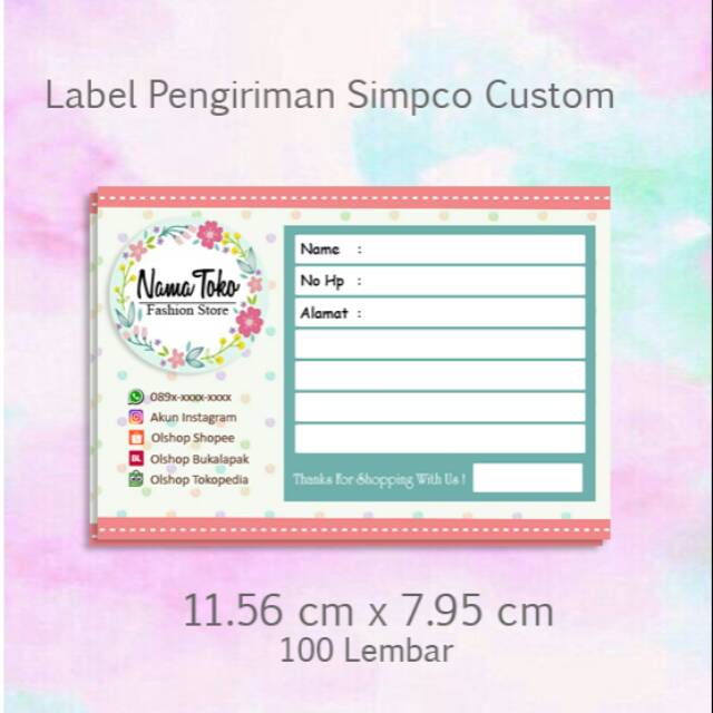 30+ Ide Contoh Stiker Pengiriman Online Shop