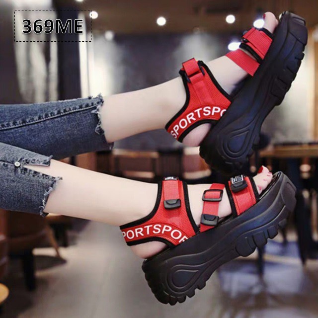Sandal Gunung Wanita Triple Strap - 369 Sol Tebal 4 Cm Fashion Korea