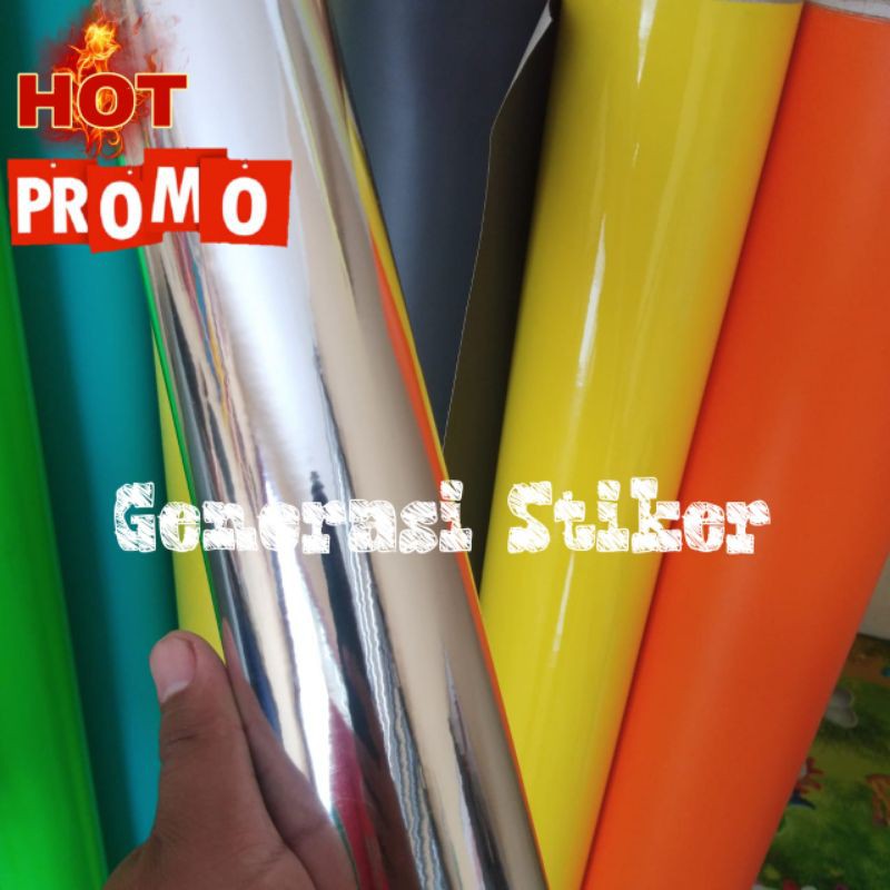 Stiker Skotlet Silver Chrome Sticker Chrome Skotlet Silver Glossy Scotlet Motor Silver