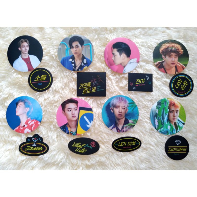 EXO KOKOBOP STICKER PHOTOCARD PC CHEN XIUMIN KAI SUHO BAEKHYUN D.O. CHANYEOL SEHUN