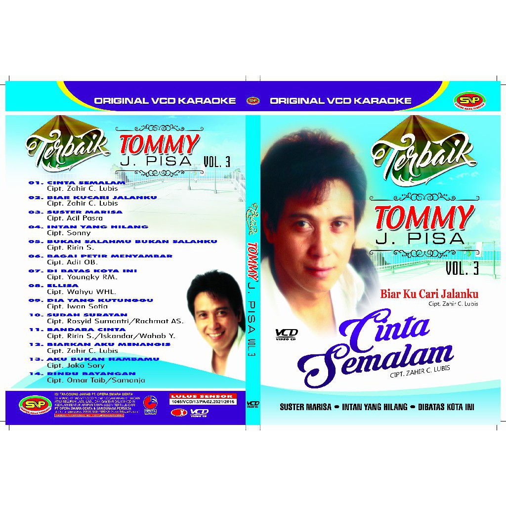 Vcd Original Pop Kenangan - Terbaik Tommy J Pisa Vol 3