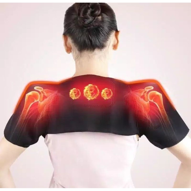 Sabuk Pemanas Bahu Magnetic Theraphy Self Heating Shoulder Pad Korset Bahu trapi kesehatan pegal bahu pundak pemanas pinggang korset wanita korslet