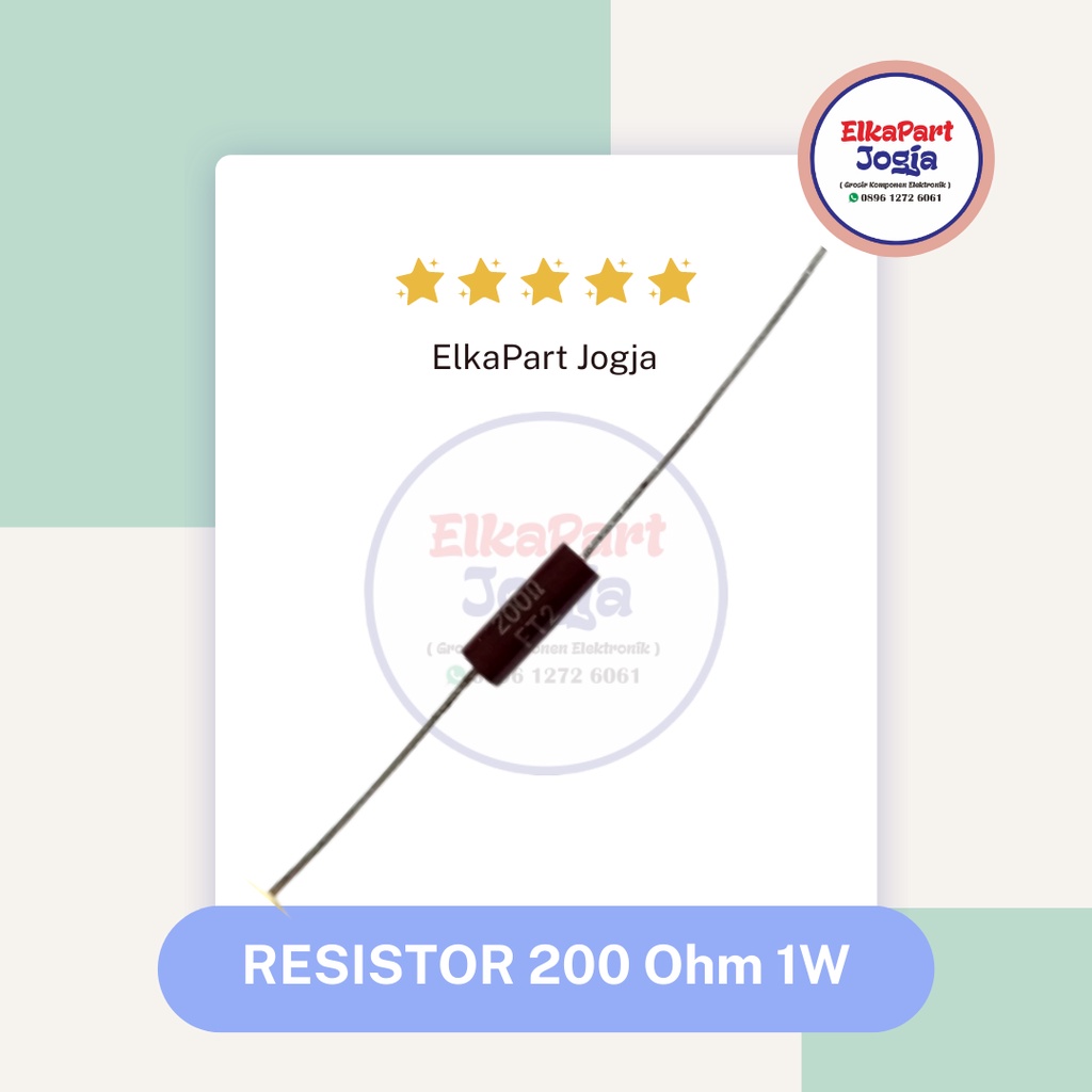 RESISTOR JAPAN 200 Ohm 1W 5% Resistor Metal Film