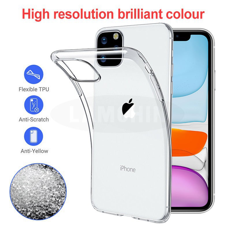 CASING COVER SARUNG softcase bening Iphone 7 plus 11 Pro Max iphone 11 iphone X Xr Xs max Clear Case HD Tpu Transparan Tebel Softcase Bening iphone 7 6+ (CC)