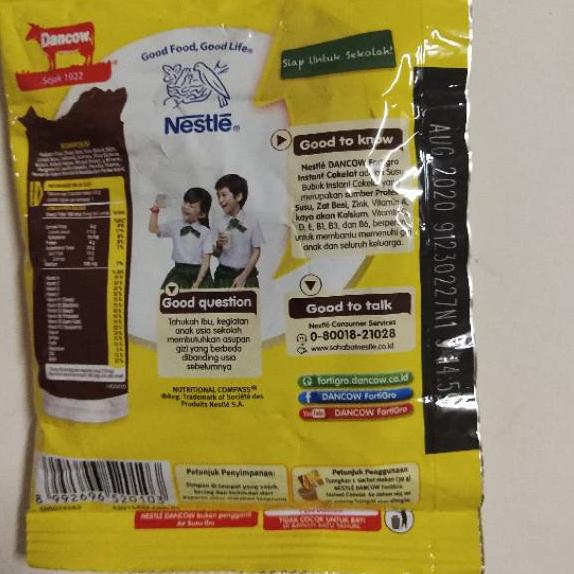 

「PRICE SLASH」 Dancow Cokelat - FortiGro - PER RENCENG - Isi 10 sachet x 39gr