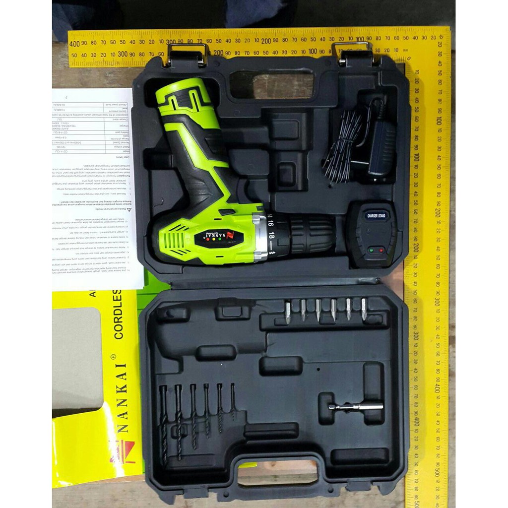 12V Bor Cordless Drill 12 V Nankai Bor Besar - 1 Baterai