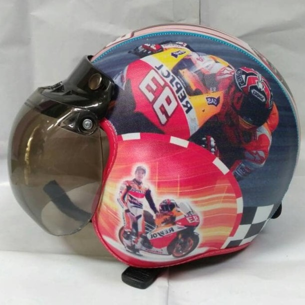 Helm Bogo Anak Pilot Karakter MotoGP Marques
