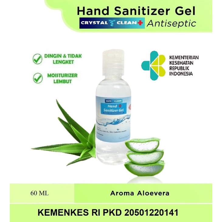 Hand Sanitizer Gel Crystal Clean Pocket 60ML