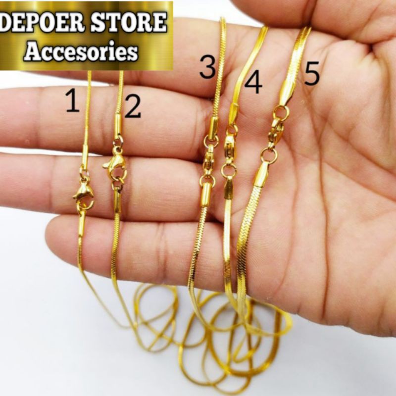 KALUNG COWOK GOLD ANTI KARAT/ANTI LUNTUR/ANTI GATAL