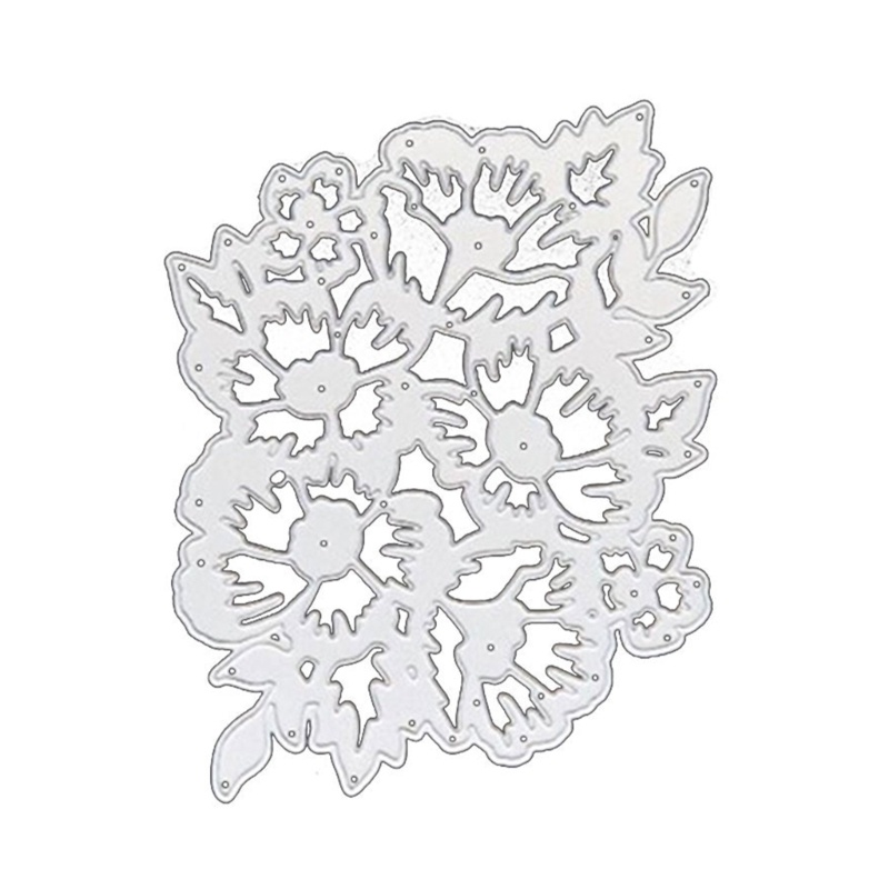 Cetakan Stensil Cutting Dies Motif Daun Bunga Bahan Metal Untuk Scrapbook / Craft DIY / Embossing