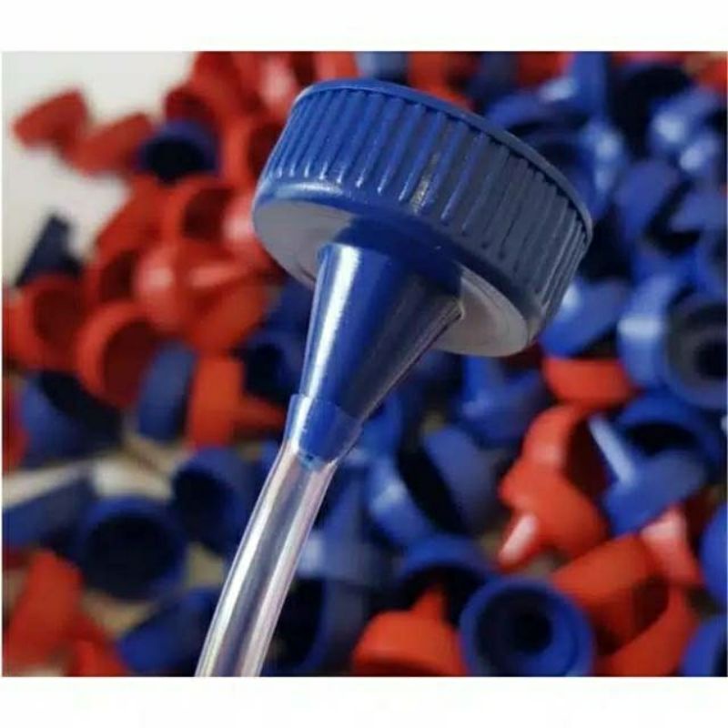 Tutup botol kultur penetasan artemia (tutup corong/lancip cocok untuk botol aqua, le minetal, vit)