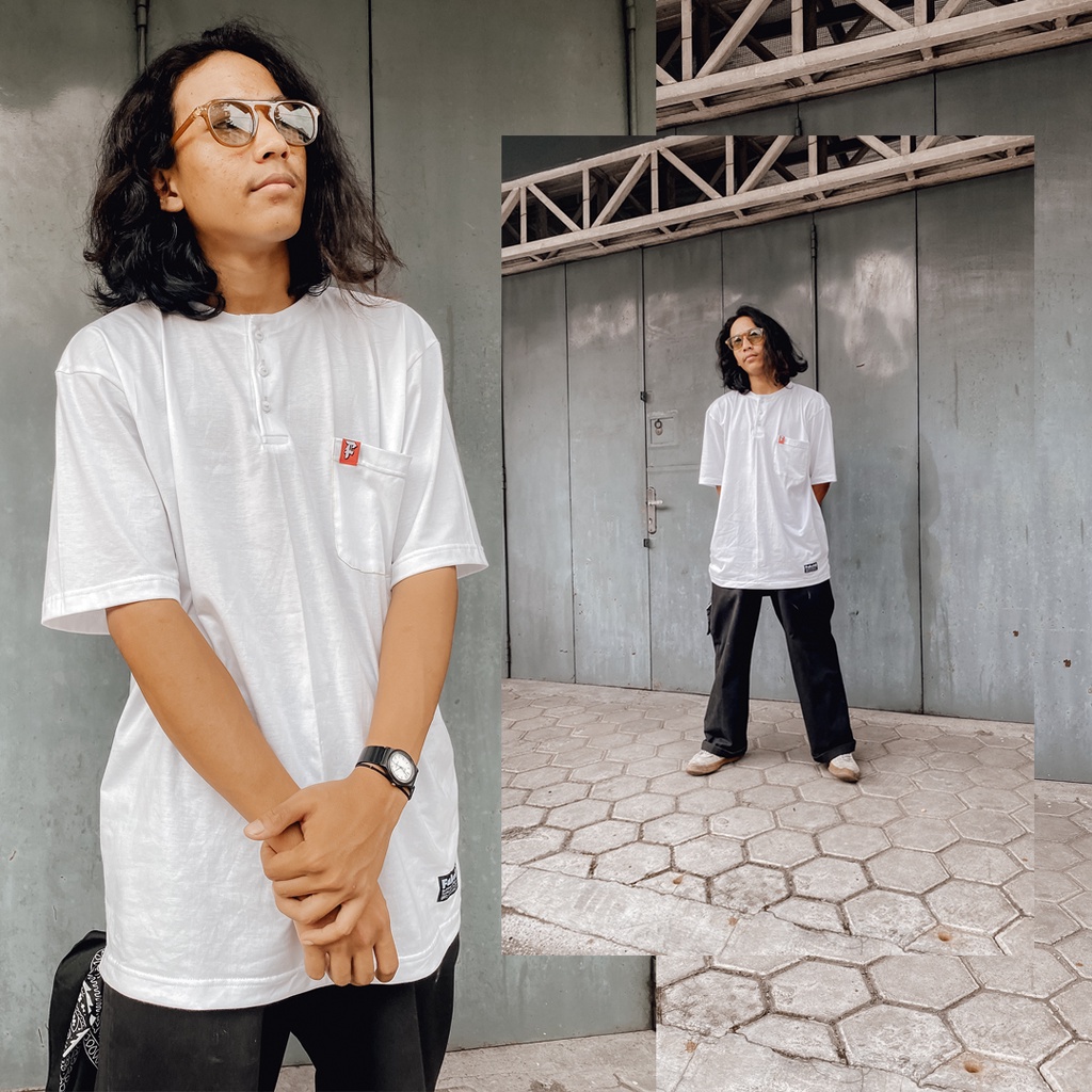 Fakelab Tshirt Koko Semua Warna / Baju Muslim Kaos Kerah Sanghai / Hitam Hijau Biru Putih Coklat Khaki-8