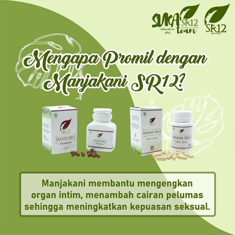 Manjakani SR12 kapsul / butir herbal untuk promil &amp; mengatasi keputihan dll