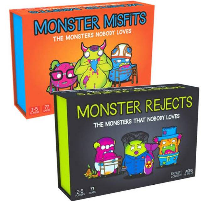 Card Game Monster Misfits Board Games Monster Rejects Mainan Kartu Murah Kado Anak Game Edukasi