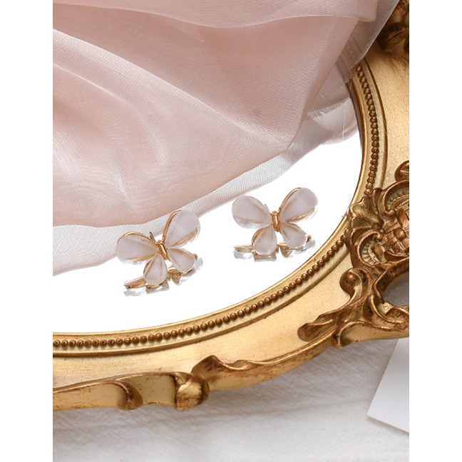 Fashion Big Flower Flower Acrylic Butterfly Alloy Earrings K69694