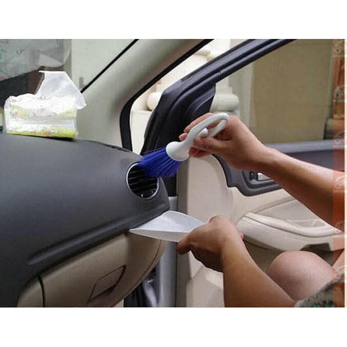 Igrosir Car Cleaning Duster Brush Dustpan Mini Sapu Serbaguna Pembersih AC Karpet Mobil