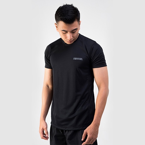 Terrel sportswear basic tee black tshirt baju olah raga gym lari running