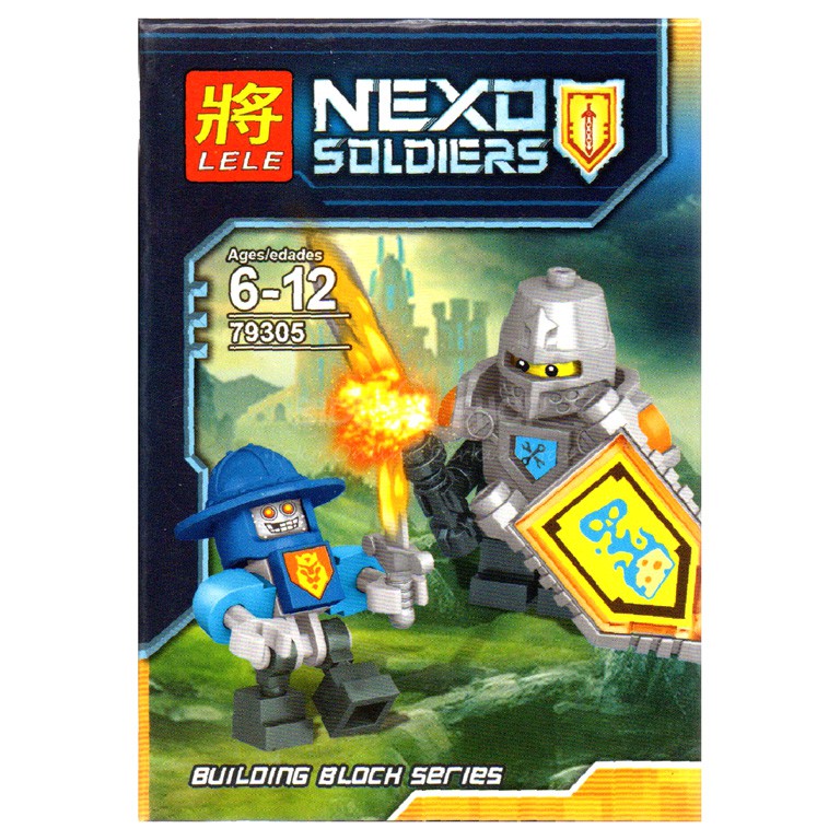 LEGO LELE Nexo Knights Robin Black Knight SquireBot Minifigure 79305-6