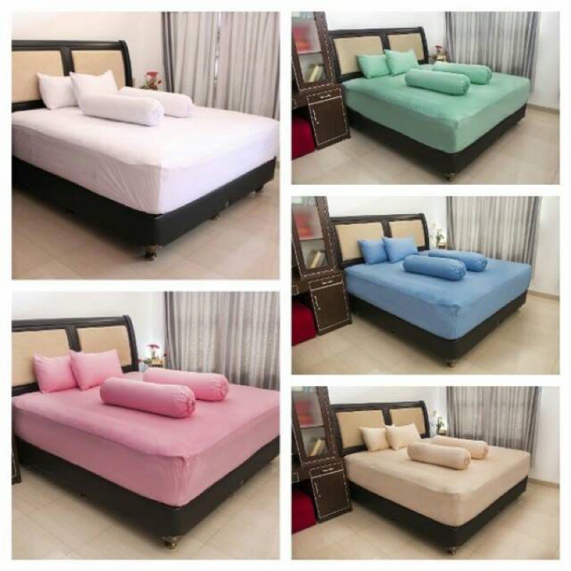 sprei katun star polos / sprei katun cvc bisa COD