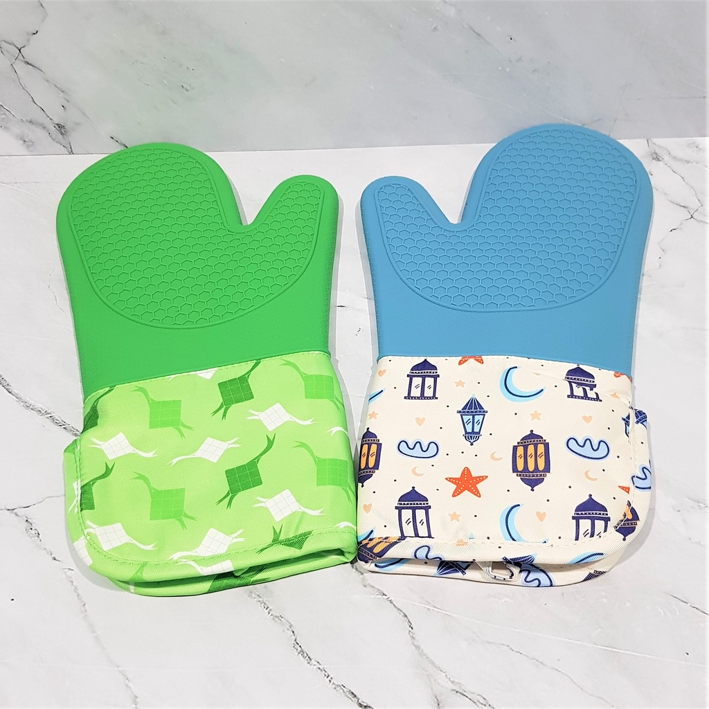 silikon sarung tangan tahan panas bake oven glove silicone baking mitt Lebaran