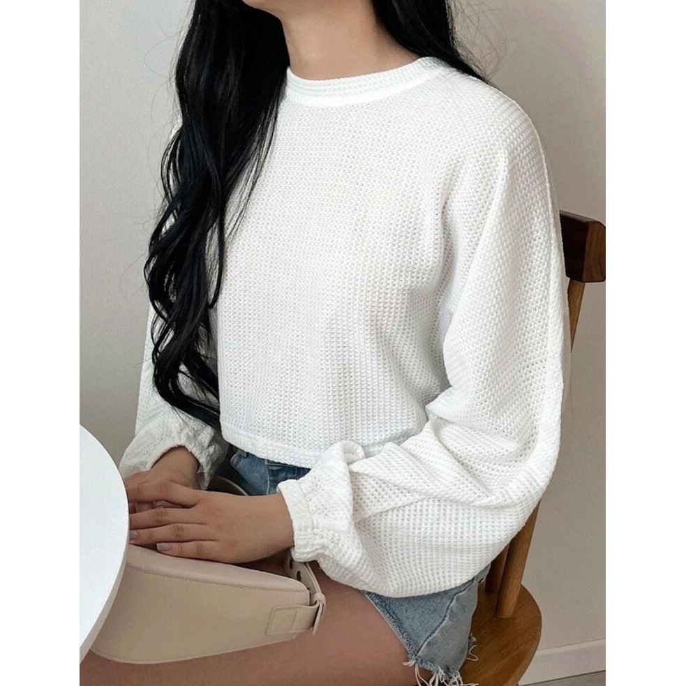 BLOUSE CROP - BLOUSE KOREA - SCRIPTA BLOUSE