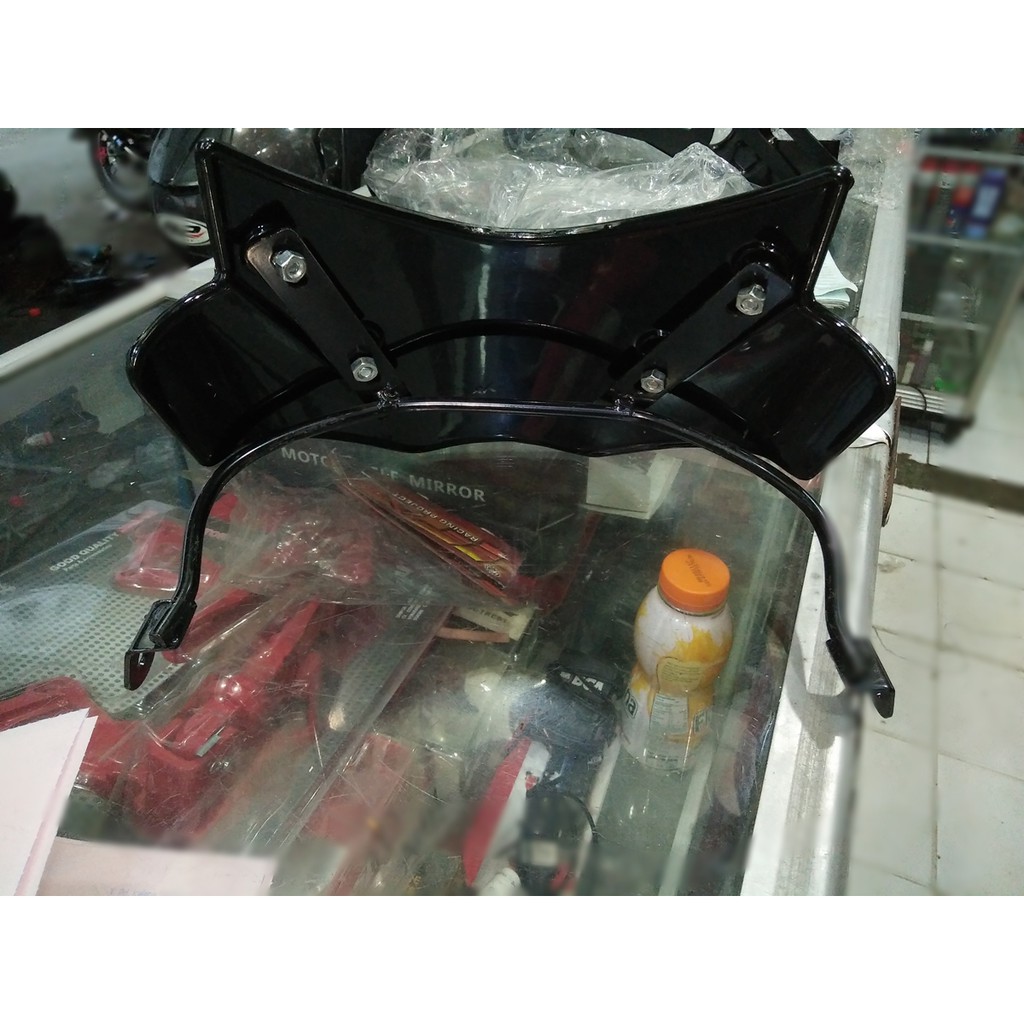 VISOR VIXION LAMA - VIXION KE 2 LAMPU OVAL kaca windshield plus breket VIXION LAMA