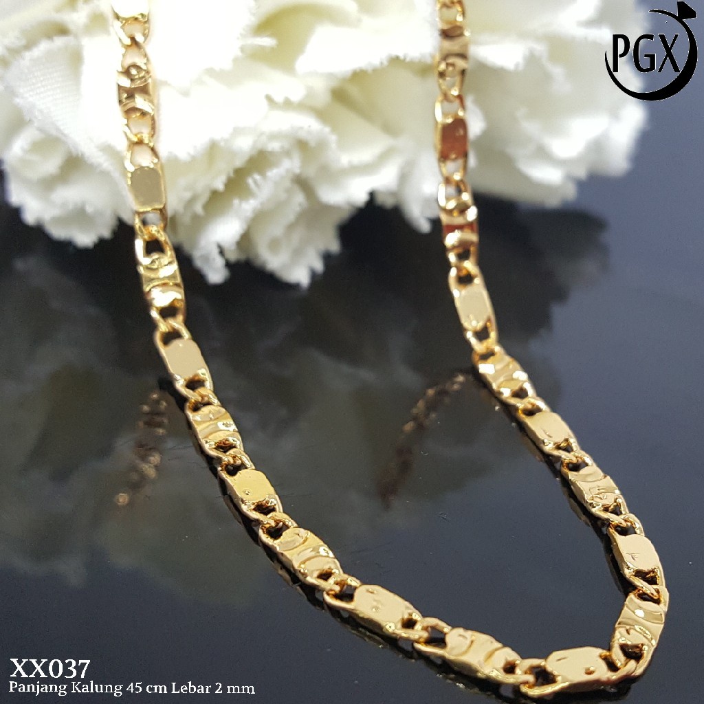 PGX Kalung Pria Wanita Xuping Perhiasan Lapis Emas Aksesoris Fashion Premium - XX037