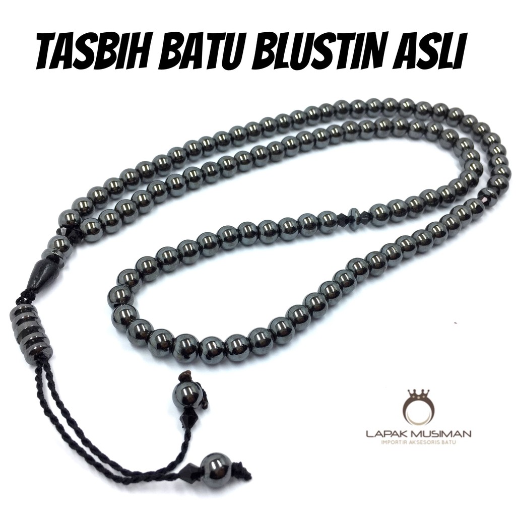 [Bayar di Tempat] Tasbih Batu Kesehatan Blustin Asli Natural 99 Butir