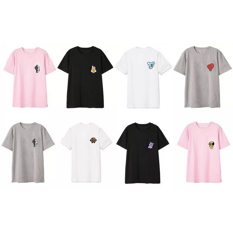 KAOS BT21 MEMBER COOKY TATA CHIMMY RJ MANG KOYA SHOOKY BAJU TSHIRT BTS KOREA KPOP combed 30s