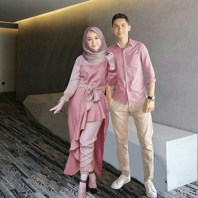 4wrna ZR cp mustika / Baju pasangan muslim murah / Baju pasangan terbaru