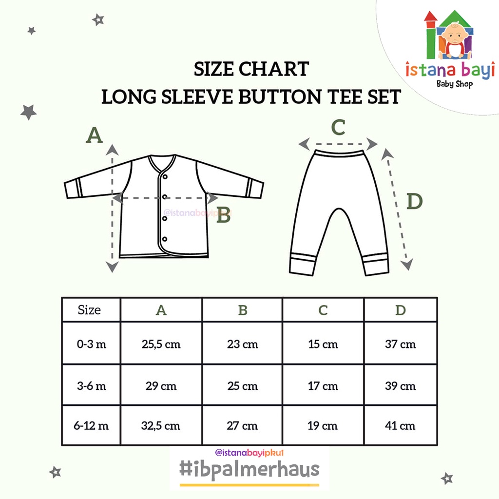 Palmerhaus Button Tee Set Long Sleeve - Setelan panjang Anak