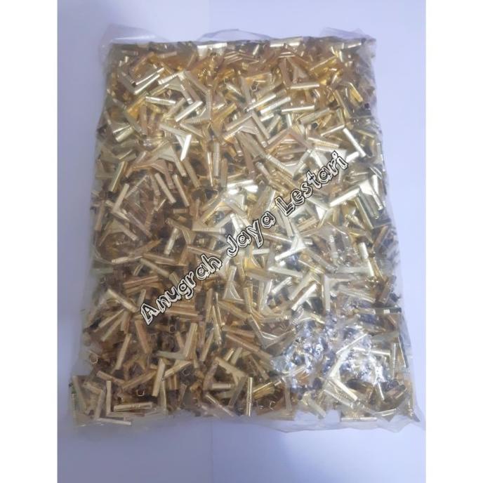 

[[COD]] Siku sudut besi (siku cover buku) Yasin 1 Pack Besar Emas/Perak HEMAT Kode 588