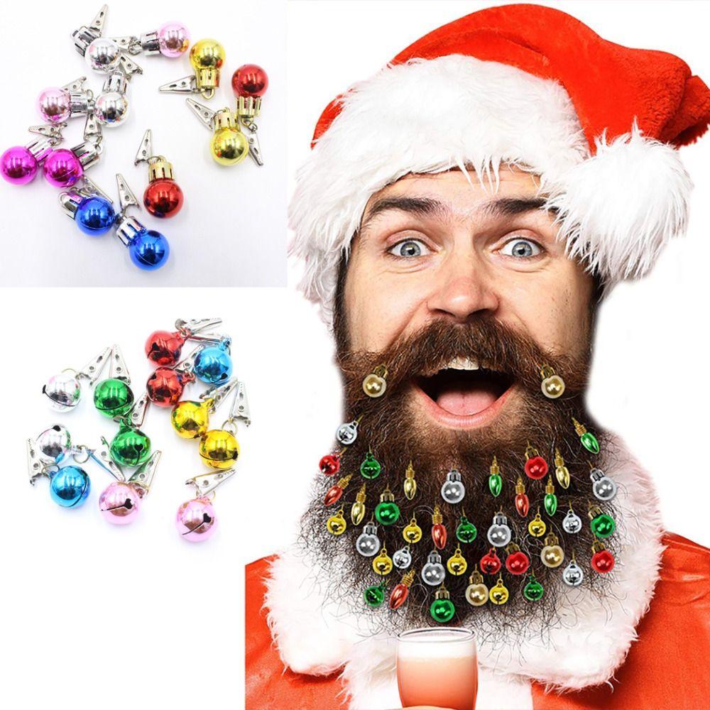 R-flower 12PCS Natal Jenggot Dekorasi Pesta Memakai Bola Pencampuran Santa Claus Bohlam Klip