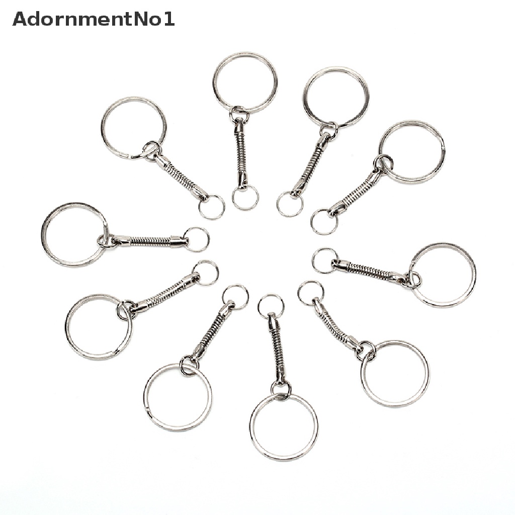 (AdornmentNo1) 10pcs / Set Gantungan Kunci Bentuk Ular Warna Silver Untuk Aksesoris Perhiasan DIY