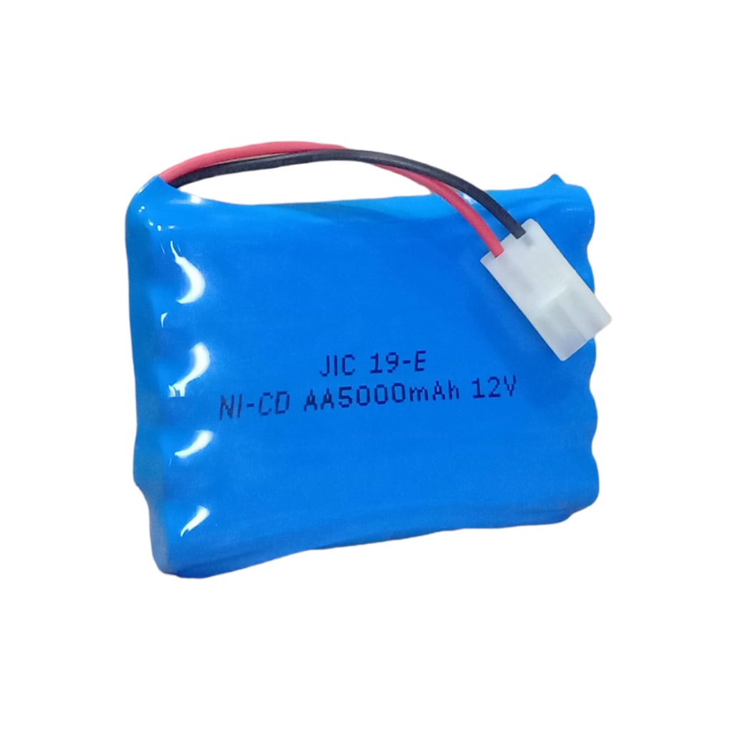 Baterai RC/ Remot Control/ Mainan Anak NI-CD 1OX AA 5000mAh 12V Soket Putih 2 Pin