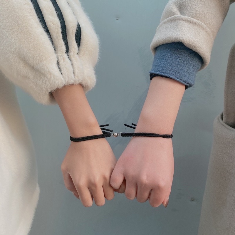 Helloladies gelang magnet Couple polos / gelang karet aesthetic pasangan persahabatan