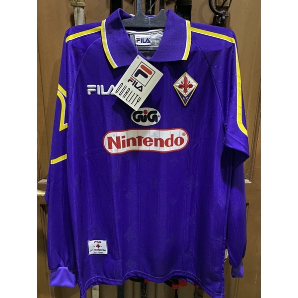 Jersey AC Fiorentina 1997 LS original Fila Italy Medium BNWT
