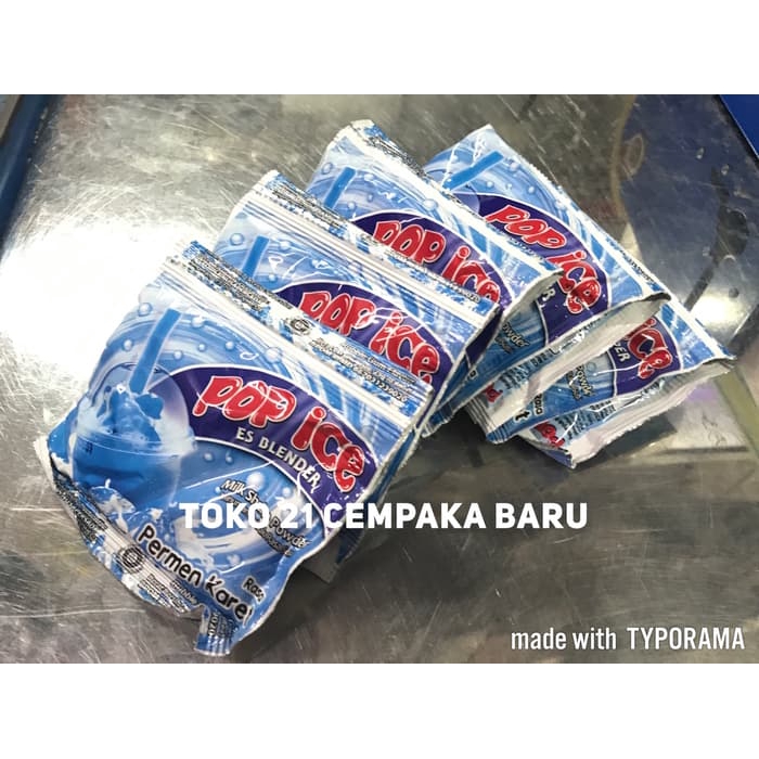 

Pop Ice Rasa Permen Karet 1 Renceng isi 10 Sachet | Es Blender Milk Shake Pop Ice Murah Promo