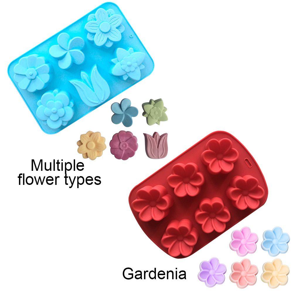 R-flower Cetakan Sabun Silikon Dekorasi Rumah Perlengkapan Membuat 3D DIY Craft Handmade 6rongga Soaps Supplies