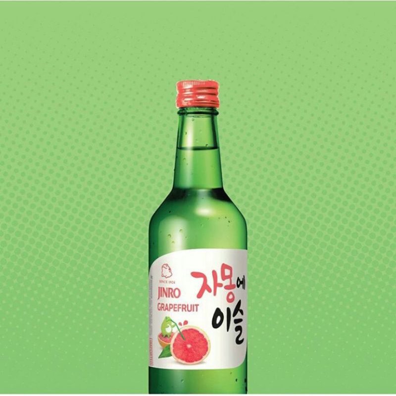 Soju Jinro Grapefruit jeruk 360ml botol Chamisul Jinro Chamisul Jeruk Grapefruit  Soju import 360ml Soju Korea jinro Orange Jinro Jeruk